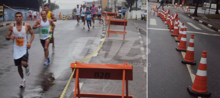 Cavaletes e Cones na 9º Meia Maratona de São Bernardo